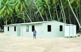 Permanent shelter with solid walls, roof and floor.